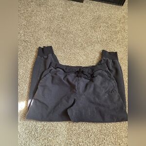 FILA Sweatpants Men Size L Black Jogger Athletic Lounge Casual Drawstring